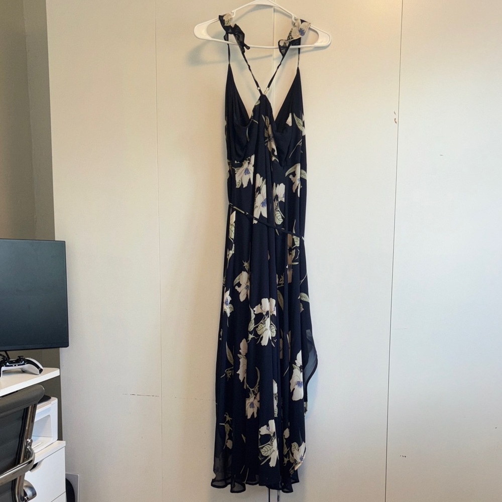 Lulus Navy Floral Backless Dress - Picture 8 of 8